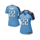 Women's Nike Titans #22 Derrick Henry Light Blue Team Color Stitched NFL Elite Jersey