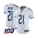 Women's Tennessee Titans #21 Malcolm Butler White Vapor Untouchable Limited Player 100th Season Football Jersey