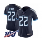 Women's Tennessee Titans #22 Derrick Henry Navy Blue Team Color Vapor Untouchable Limited Player 100th Season Football Jersey