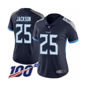 Women's Tennessee Titans #25 Adoree' Jackson Navy Blue Team Color Vapor Untouchable Limited Player 100th Season Football Jersey