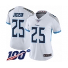 Women's Tennessee Titans #25 Adoree' Jackson White Vapor Untouchable Limited Player 100th Season Football Jersey