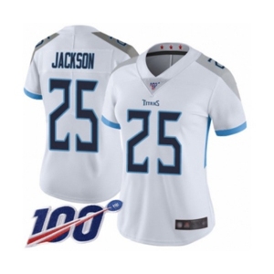 Women's Tennessee Titans #25 Adoree' Jackson White Vapor Untouchable Limited Player 100th Season Football Jersey