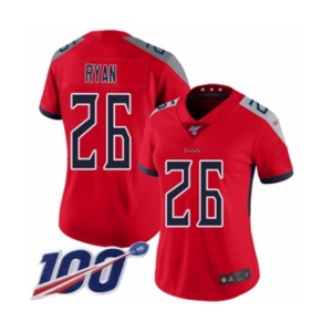 Women's Tennessee Titans #26 Logan Ryan Limited Red Inverted Legend 100th Season Football Jersey