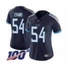 Women's Tennessee Titans #54 Rashaan Evans Navy Blue Team Color Vapor Untouchable Limited Player 100th Season Football Jersey