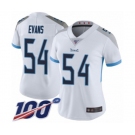 Women's Tennessee Titans #54 Rashaan Evans White Vapor Untouchable Limited Player 100th Season Football Jersey