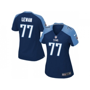 Women's Tennessee Titans #77 Taylor Lewan Navy Blue Alternate NFL Jersey