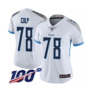 Women's Tennessee Titans #78 Curley Culp White Vapor Untouchable Limited Player 100th Season Football Jersey