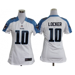 nike women nfl jerseys tennessee titans #10 jake locker white[nike]