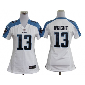 nike women nfl jerseys tennessee titans #13 wright white[nike]