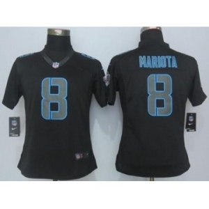 nike women nfl jerseys tennessee titans #8 mariota black[nike impact limited][mariota]