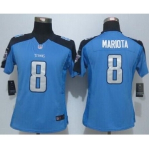 nike women nfl jerseys tennessee titans #8 mariota blue[nike limited][mariota]