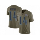 Youth Nike Tennessee Titans #14 Eric Weems Limited Olive 2017 Salute to Service NFL Jersey