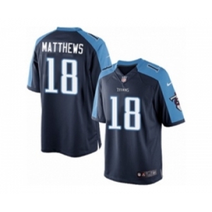 Youth Nike Tennessee Titans #18 Rishard Matthews Limited Navy Blue Alternate NFL Jersey