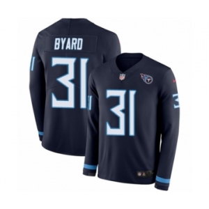 Youth Nike Tennessee Titans #31 Kevin Byard Limited Navy Blue Therma Long Sleeve NFL Jersey