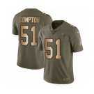 Youth Nike Tennessee Titans #51 Will Compton Limited Olive Gold 2017 Salute to Service NFL Jersey