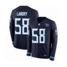 Youth Nike Tennessee Titans #58 Harold Landry Limited Navy Blue Therma Long Sleeve NFL Jersey
