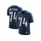 Youth Nike Tennessee Titans #74 Bruce Matthews Vapor Untouchable Limited Navy Blue Alternate NFL Jersey