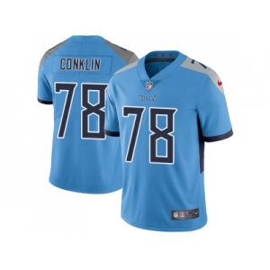 Youth Nike Tennessee Titans #78 Jack Conklin Light Blue Team Color Stitched NFL Vapor Untouchable Limited Jersey