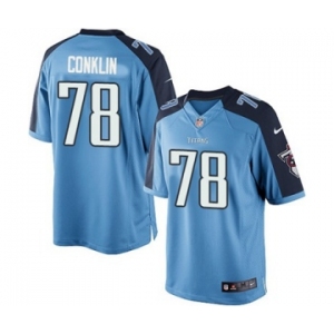 Youth Nike Tennessee Titans #78 Jack Conklin Limited Light Blue Team Color NFL Jersey