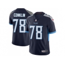 Youth Nike Tennessee Titans #78 Jack Conklin Navy Blue Alternate Stitched NFL Vapor Untouchable Limited Jersey