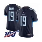 Youth Tennessee Titans #19 Tajae Sharpe Navy Blue Team Color Vapor Untouchable Limited Player 100th Season Football Jersey