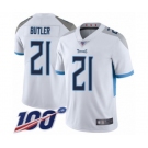 Youth Tennessee Titans #21 Malcolm Butler White Vapor Untouchable Limited Player 100th Season Football Jersey