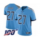 Youth Tennessee Titans #27 Eddie George Light Blue Alternate Vapor Untouchable Limited Player 100th Season Football Jersey