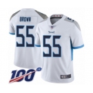 Youth Tennessee Titans #55 Jayon Brown White Vapor Untouchable Limited Player 100th Season Football Jersey