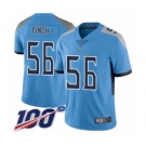Youth Tennessee Titans #56 Sharif Finch Light Blue Alternate Vapor Untouchable Limited Player 100th Season Football Jersey