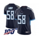 Youth Tennessee Titans #58 Harold Landry Navy Blue Team Color Vapor Untouchable Limited Player 100th Season Football Jersey