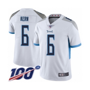 Youth Tennessee Titans #6 Brett Kern White Vapor Untouchable Limited Player 100th Season Football Jersey