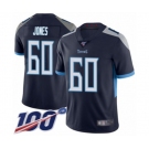 Youth Tennessee Titans #60 Ben Jones Navy Blue Team Color Vapor Untouchable Limited Player 100th Season Football Jersey