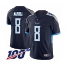Youth Tennessee Titans #8 Marcus Mariota Navy Blue Team Color Vapor Untouchable Limited Player 100th Season Football Jersey