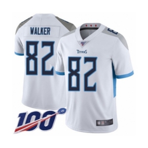 Youth Tennessee Titans #82 Delanie Walker White Vapor Untouchable Limited Player 100th Season Football Jersey