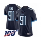 Youth Tennessee Titans #91 Cameron Wake Navy Blue Team Color Vapor Untouchable Limited Player 100th Season Football Jersey