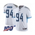 Youth Tennessee Titans #94 Austin Johnson White Vapor Untouchable Limited Player 100th Season Football Jersey