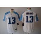 nike youth nfl jerseys tennessee titans #13 wright white[nike limited]