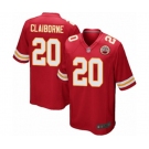 Men's Kansas City Chiefs #20 Morris Claiborne Game Red Team Color Football Jersey