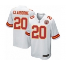 Men's Kansas City Chiefs #20 Morris Claiborne Game White Football Jersey