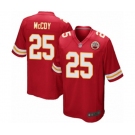 Men's Kansas City Chiefs #25 LeSean McCoy Game Red Team Color Football Jersey