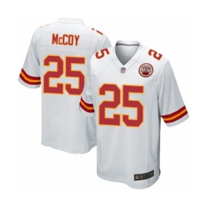 Men's Kansas City Chiefs #25 LeSean McCoy Game White Football Jersey