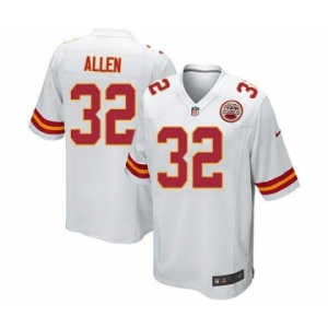 Men's Kansas City Chiefs #32 Marcus Allen Game White Football Jersey