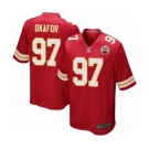 Men's Kansas City Chiefs #97 Alex Okafor Game Red Team Color Football Jersey