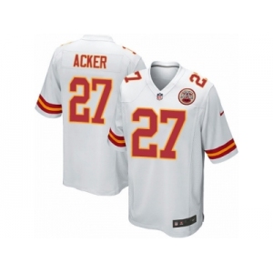 Men's Nike Kansas City Chiefs #27 Kenneth Acker Game White NFL Jersey