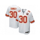 Men's Nike Kansas City Chiefs #30 Bishop Sankey Game White NFL Jersey