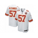 Men's Nike Kansas City Chiefs #57 D.J. Alexander Game White NFL Jersey