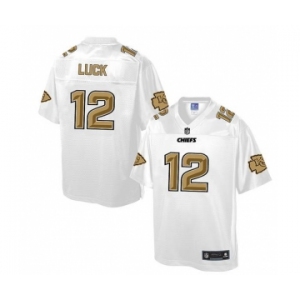 nike nfl jerseys kansas city chiefs #12 luck Pro Line White[game][luck]