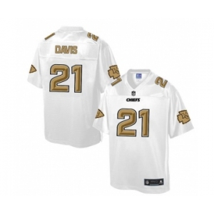 nike nfl jerseys kansas city chiefs #21 davis Pro Line White[game]