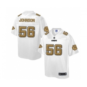 nike nfl jerseys kansas city chiefs #56 johnson Pro Line White[game]