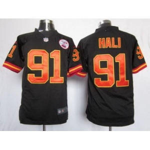 nike nfl jerseys kansas city chiefs #91 hali black[game]